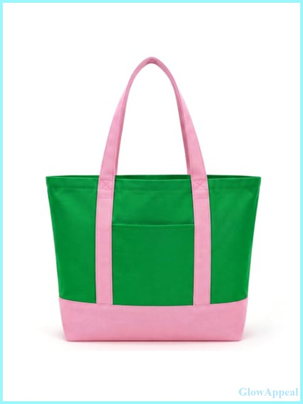 Large Canvas Tote Bag for Women 22L College School Shoulder Bag